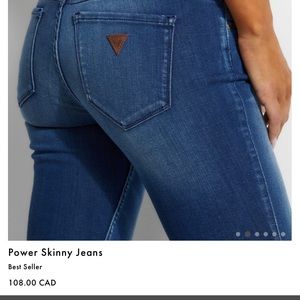 GUESS POWER SKINNY JEANS SIZE 30 reg NWT